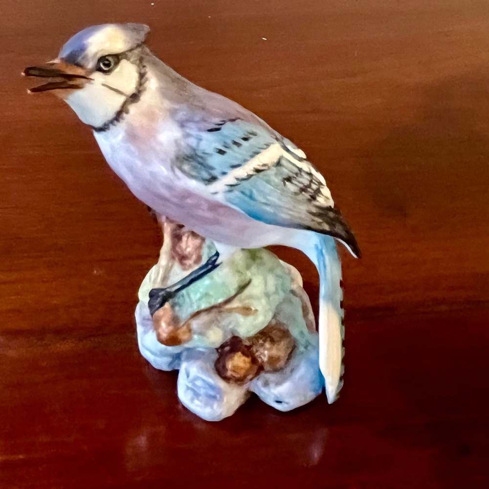 Royal Worcester-Blue Jay on a Branch-3"
